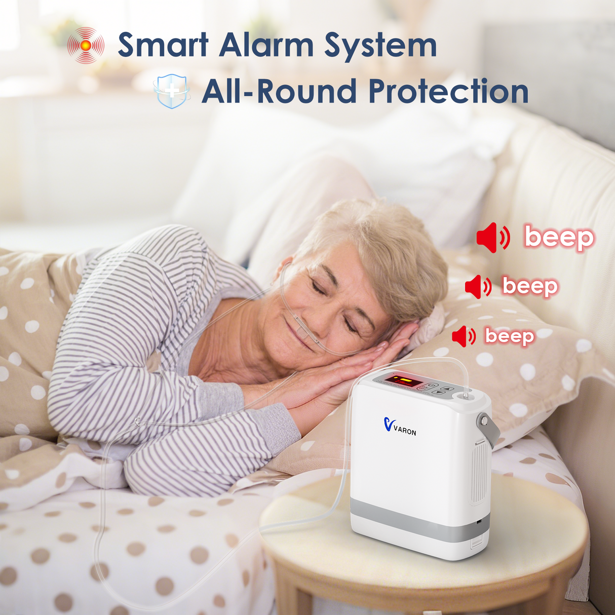 (Előértékesítés)VARON VP-8G | Pulzáló áramlású hordozható oxigénkoncentrátor (1-8 beállítás)