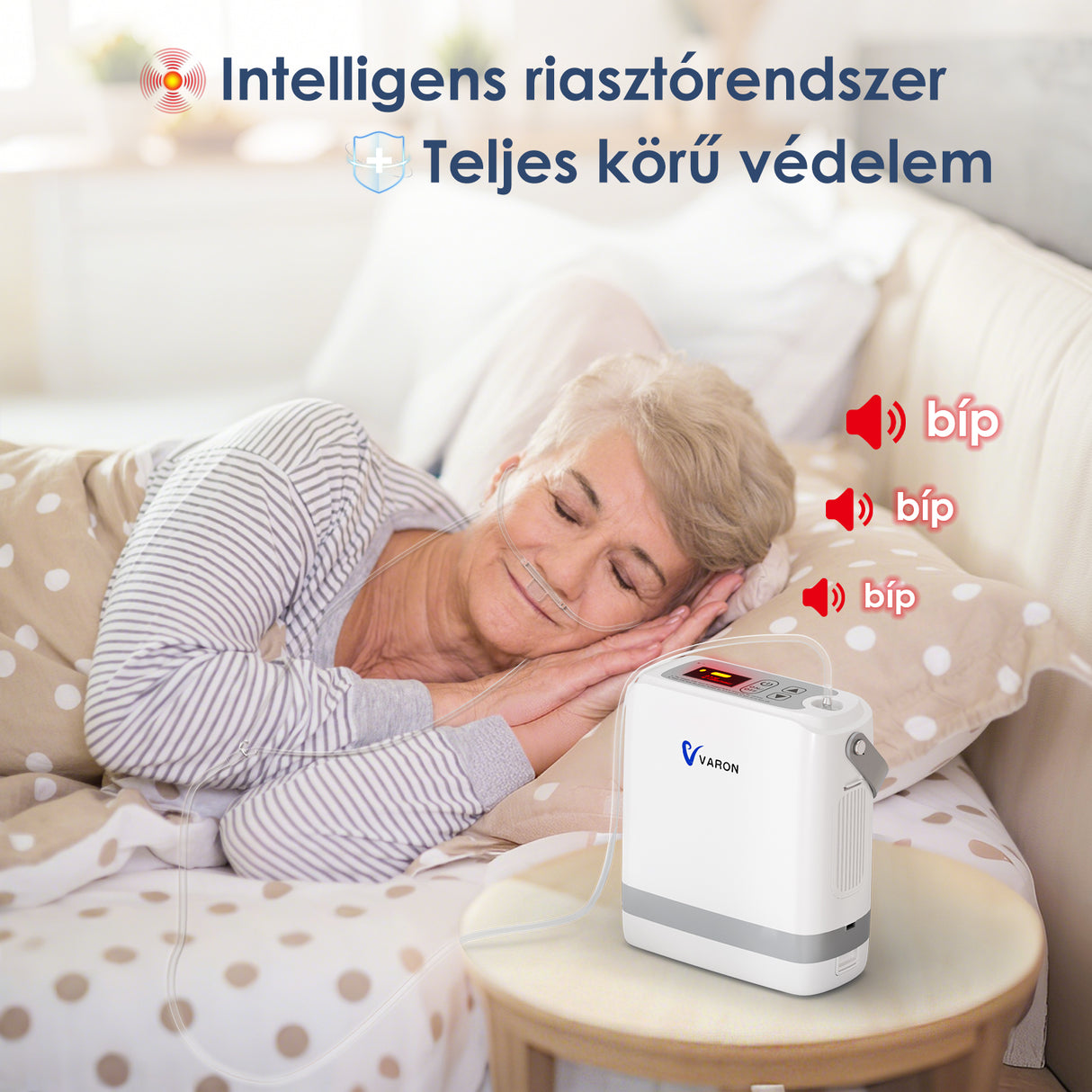 (Előértékesítés)VARON VP-8G | Hordozhato oxigen koncentrator (1-8 beállítás)