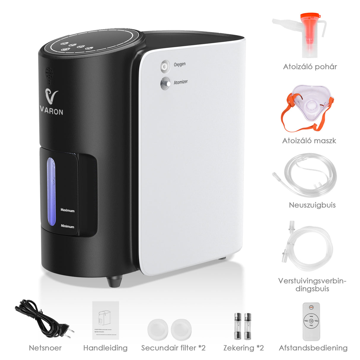 VARON VH-1 Home Oxygen Concentrator | 1-7L/min, Vital Senior Health, CE-approved