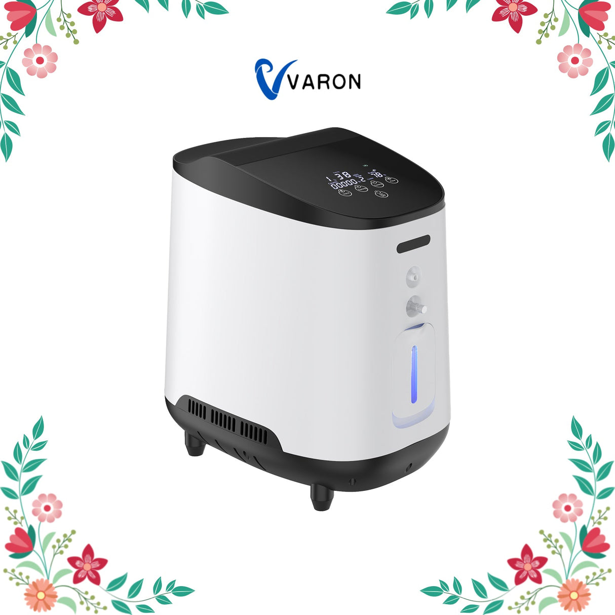 VARON VH-2 Sauerstoffkonzentrator für Zuhause | 1-7 l/min einstellbar, 24-Stunden-Betrieb, CE-geprüft