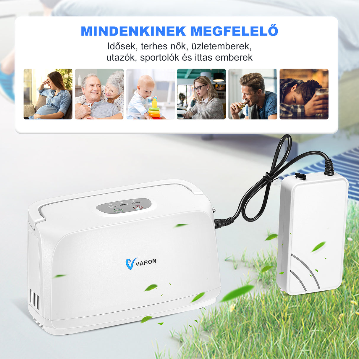 VARON VL-1 Puls-Sauerstoffkonzentrator | Ideal für mobile Anwendungen, CE-geprüft