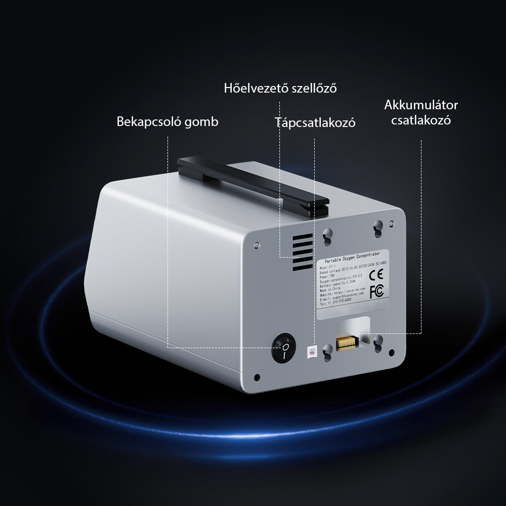 VARON VT-1 Sauerstoffkonzentratoren fürs Auto – Ideal für Reisen, CE-zertifiziert