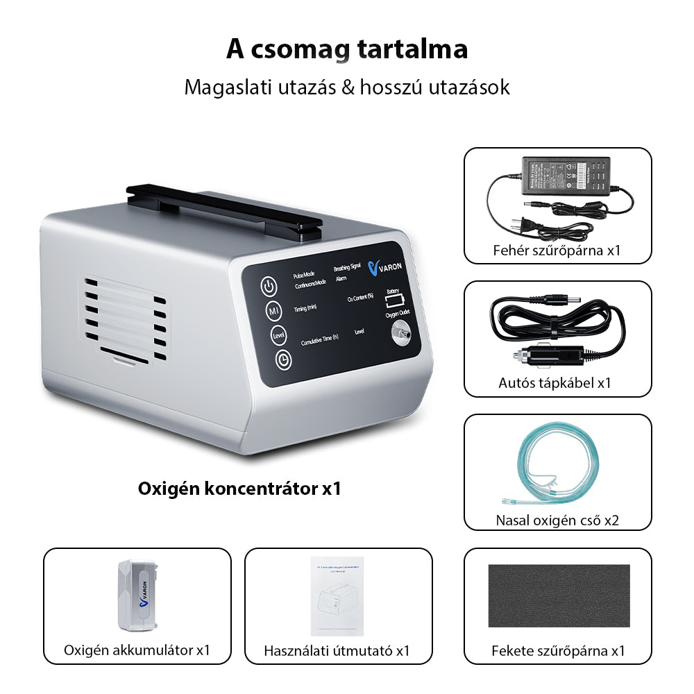 VARON VT-1 Sauerstoffkonzentratoren fürs Auto – Ideal für Reisen, CE-zertifiziert