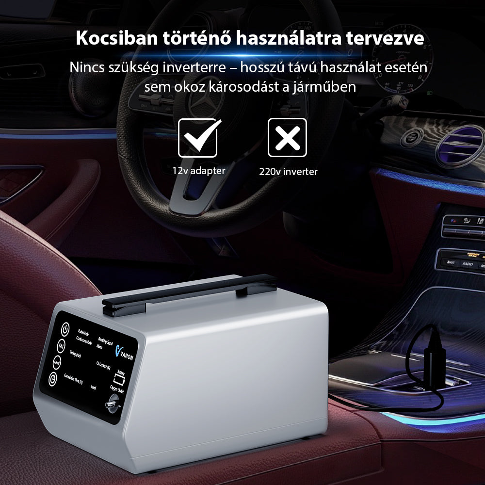 VARON VT-1 Sauerstoffkonzentratoren fürs Auto – Ideal für Reisen, CE-zertifiziert