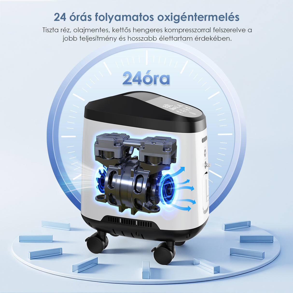 VARON VH-2 PRO Otthoni oxigen koncentrator | 1-9L / perc állítható, 24 órás működés, CE-jóváhagyás