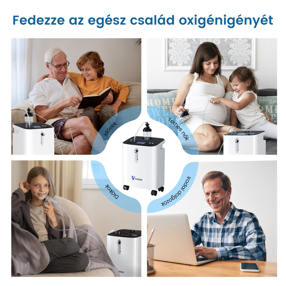 VARON VH-3 PRO Otthoni oxigen koncentrator | 1-10L / perc kényelmes terápia, CE-jóváhagyás