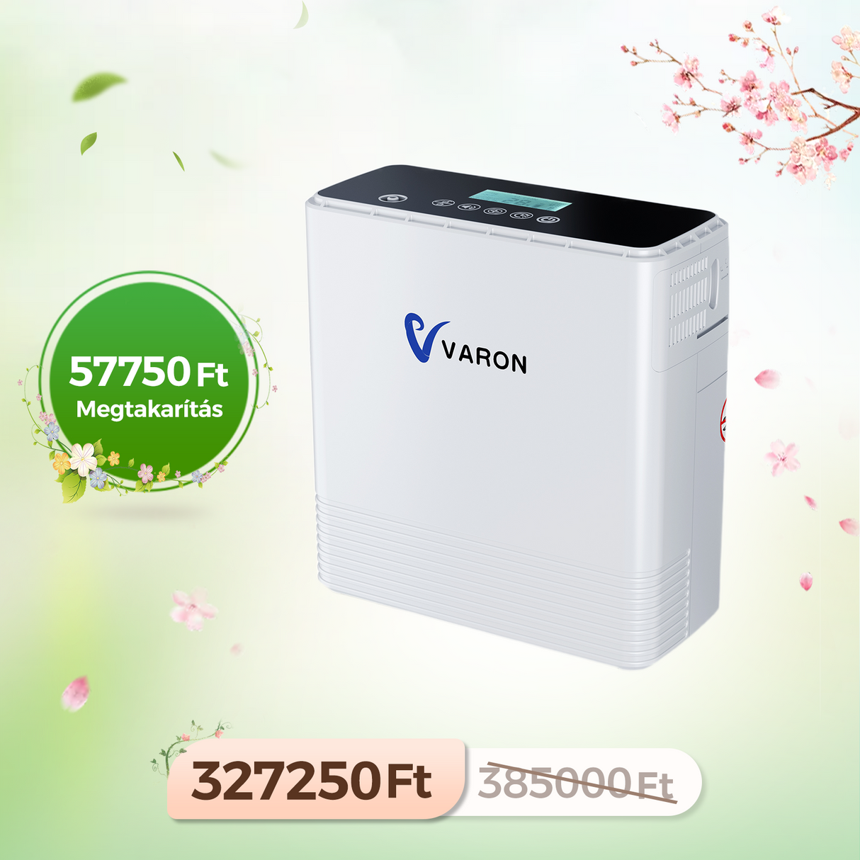 VARON VP-6 Tragbarer Sauerstoffkonzentrator für kontinuierliche Sauerstoffzufuhr | 1-6 l/min Durchflussrate, CE-Zulassung