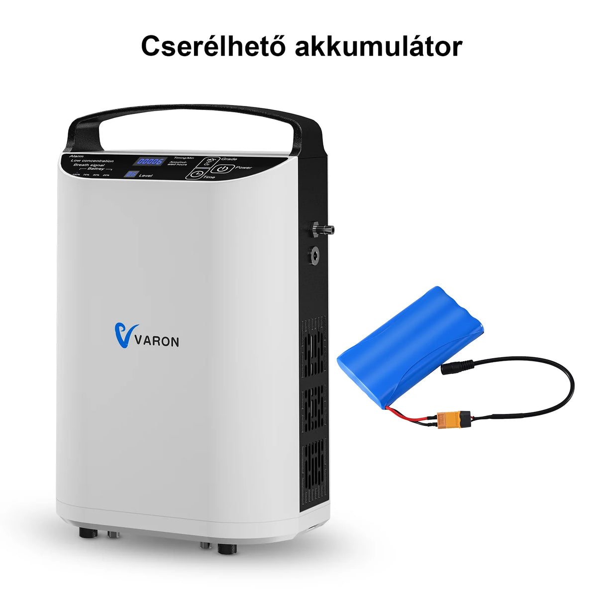 VARON VP-1 Pulse hordozható oxigénkoncentrátor | 24 órás működés, CE-jóváhagyás