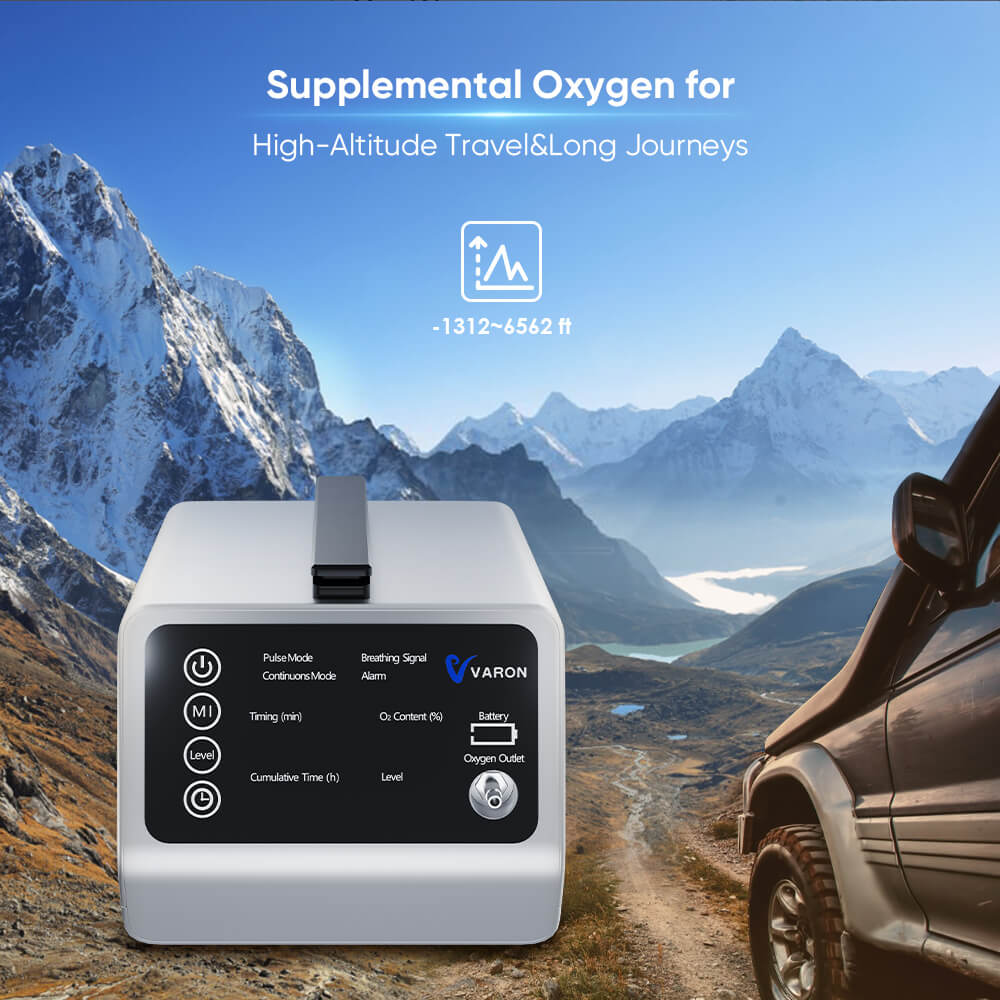 VARON VT-1 Concentrateur d'oxygène pulsé et continu - Idéal pour les voyages, certifié CE