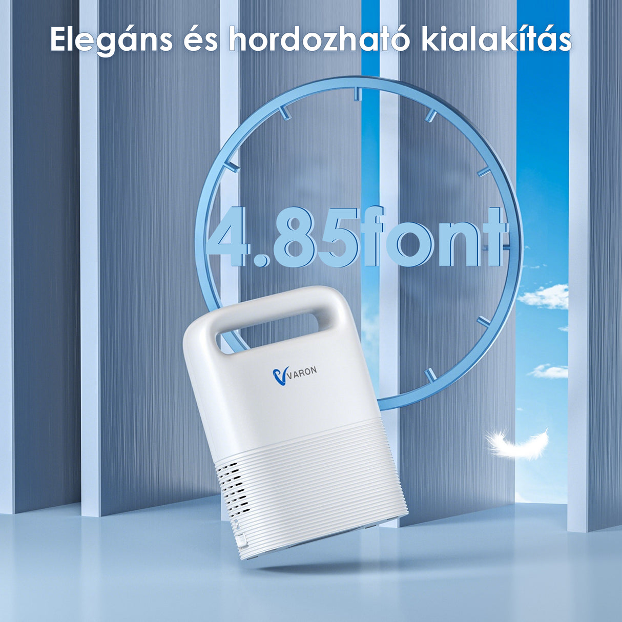 VARON VP-2 Pulse hordozható oxigénkoncentrátor | 93% oxigén, hosszú akkumulátor, CE-jóváhagyás