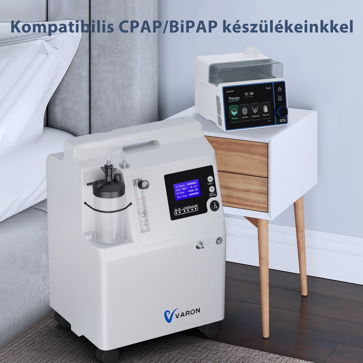 VARON Serene 5L oxigén-koncentrátor | Alacsony zajszint, 72 órás működés FDA-engedélyezve