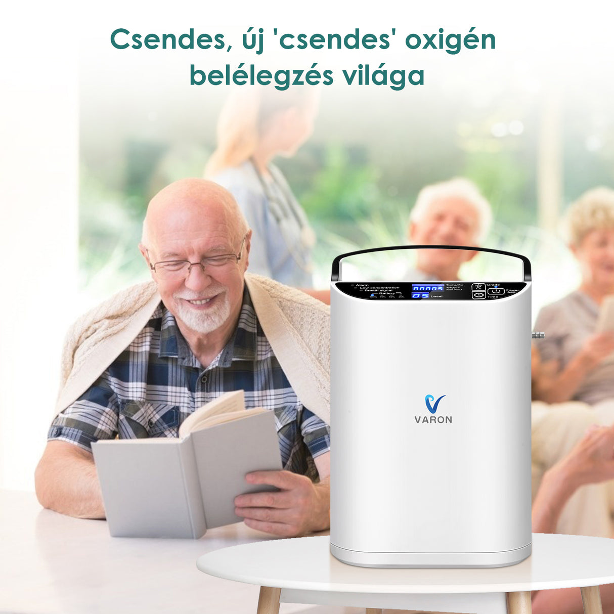 VARON VP-1 Pulse hordozható oxigénkoncentrátor | 24 órás működés, CE-jóváhagyás