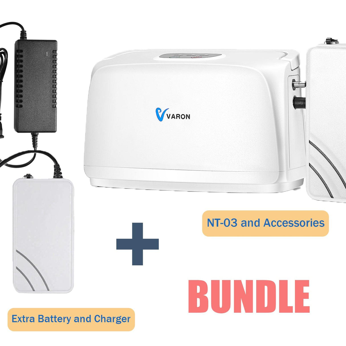 VARON 3L/min Concentrateur d'oxygène portable VL-1 avec Batterie et Chargeur