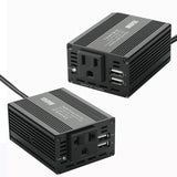 150 W-os autós inverter kettős USB-porttal, 3.1A, 12V-ról 110V/220V feszültségre