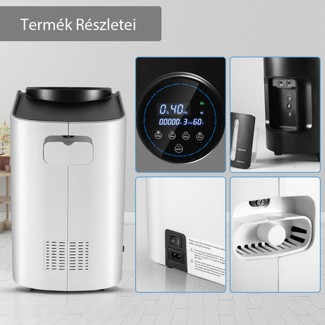 VARON VH-1 otthoni folyamatos oxigénkoncentrátor, csendes és megbízható, CE-minősítéssel