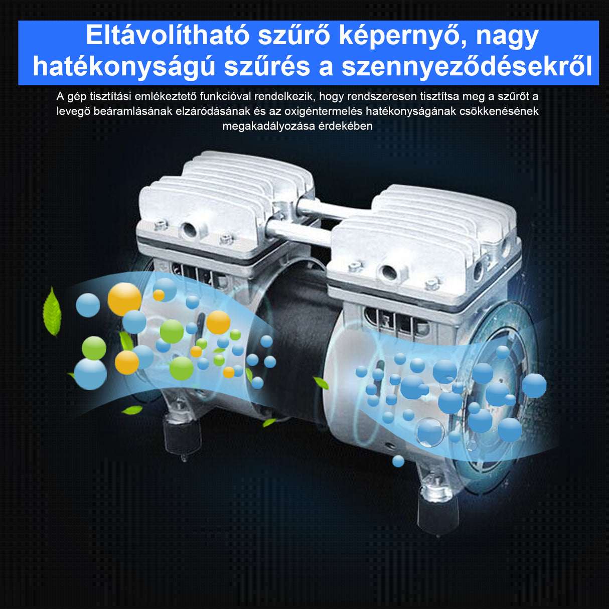 VARON VL-1 hordozható impulzus oxigénkoncentrátor, ultrakönnyű és kompakt