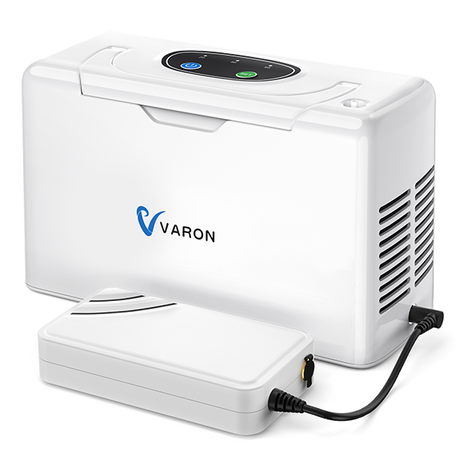 VARON VL-2 hordozható impulzus oxigénkoncentrátor, csendes és utazáshoz kész