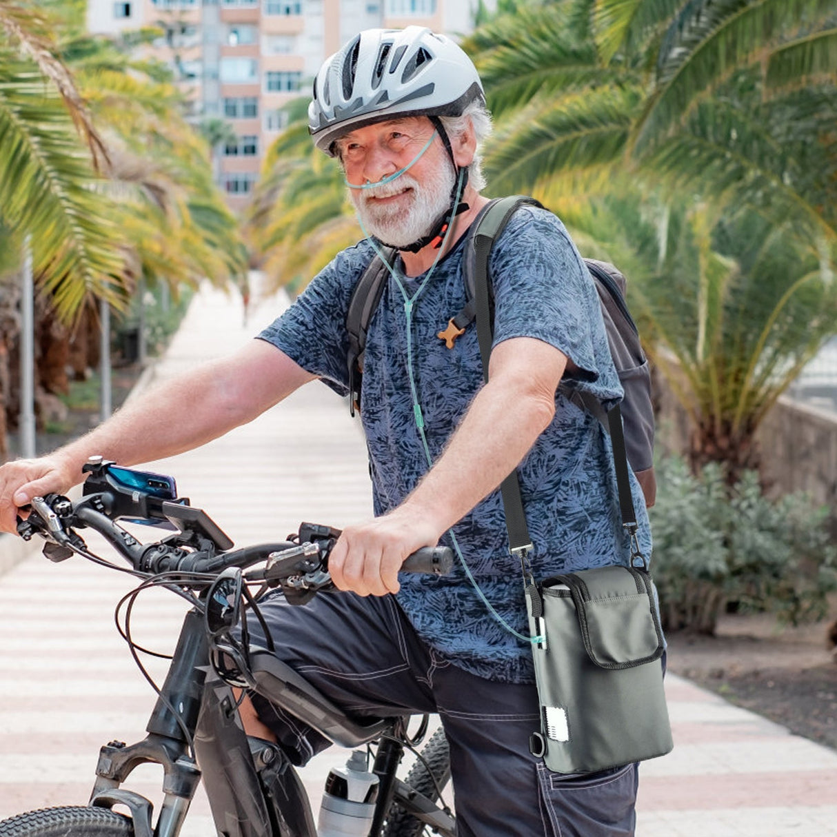 Többfunkciós VP-2 hordozható oxigénkoncentrátor hátizsák utazáshoz és kültéri használatra