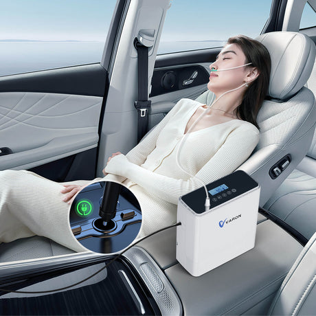 Biztonságos vezetés VP-6 oxigénkoncentrátorral útközbeni oxigénellátáshoz