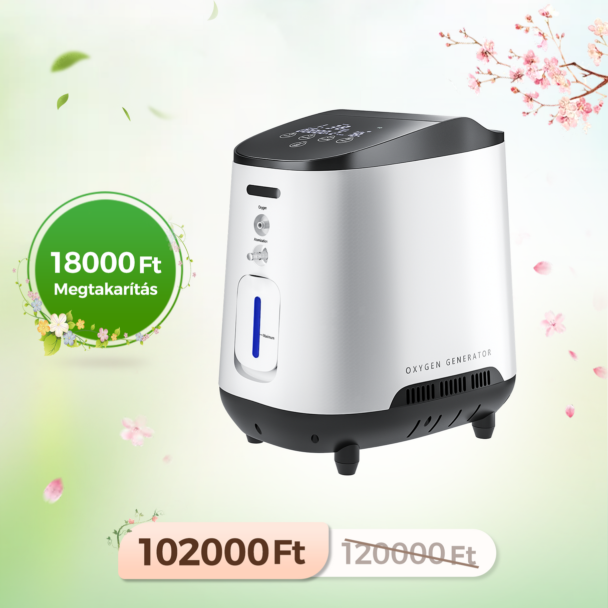 VARON VH-2 Sauerstoffkonzentrator für Zuhause | 1-7 l/min einstellbar, 24-Stunden-Betrieb, CE-geprüft