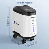 VARON VH-2 PRO otthoni folyamatos oxigénkoncentrátor, intelligens vezérlés és alacsony zajszint