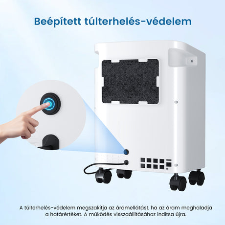 VARON VH-3 PRO otthoni folyamatos oxigénkoncentrátor, csendes és megbízható, CE-minősítéssel