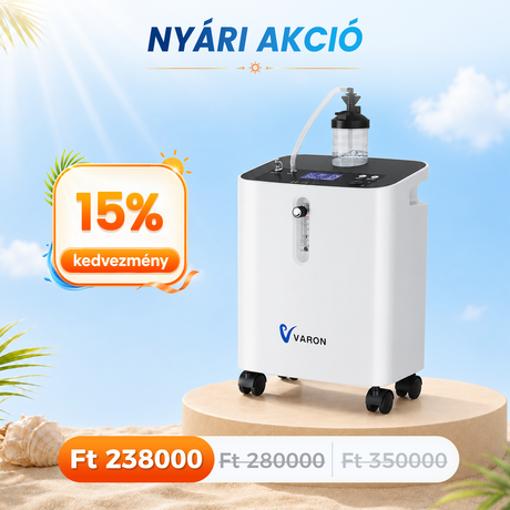 VARON VH-3 PRO Otthoni oxigen koncentrator | 1-10L / perc kényelmes terápia, CE-jóváhagyás