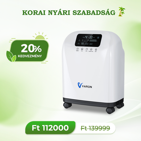 VARON VH-4 Otthoni oxigen koncentrator | 1-9L / perc kényelmes terápia, CE-jóváhagyás