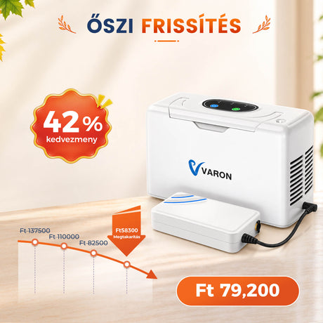 VARON VL-2 Light 3L / perc folyamatos konnyu oxigen koncentrator, CE-jóváhagyás