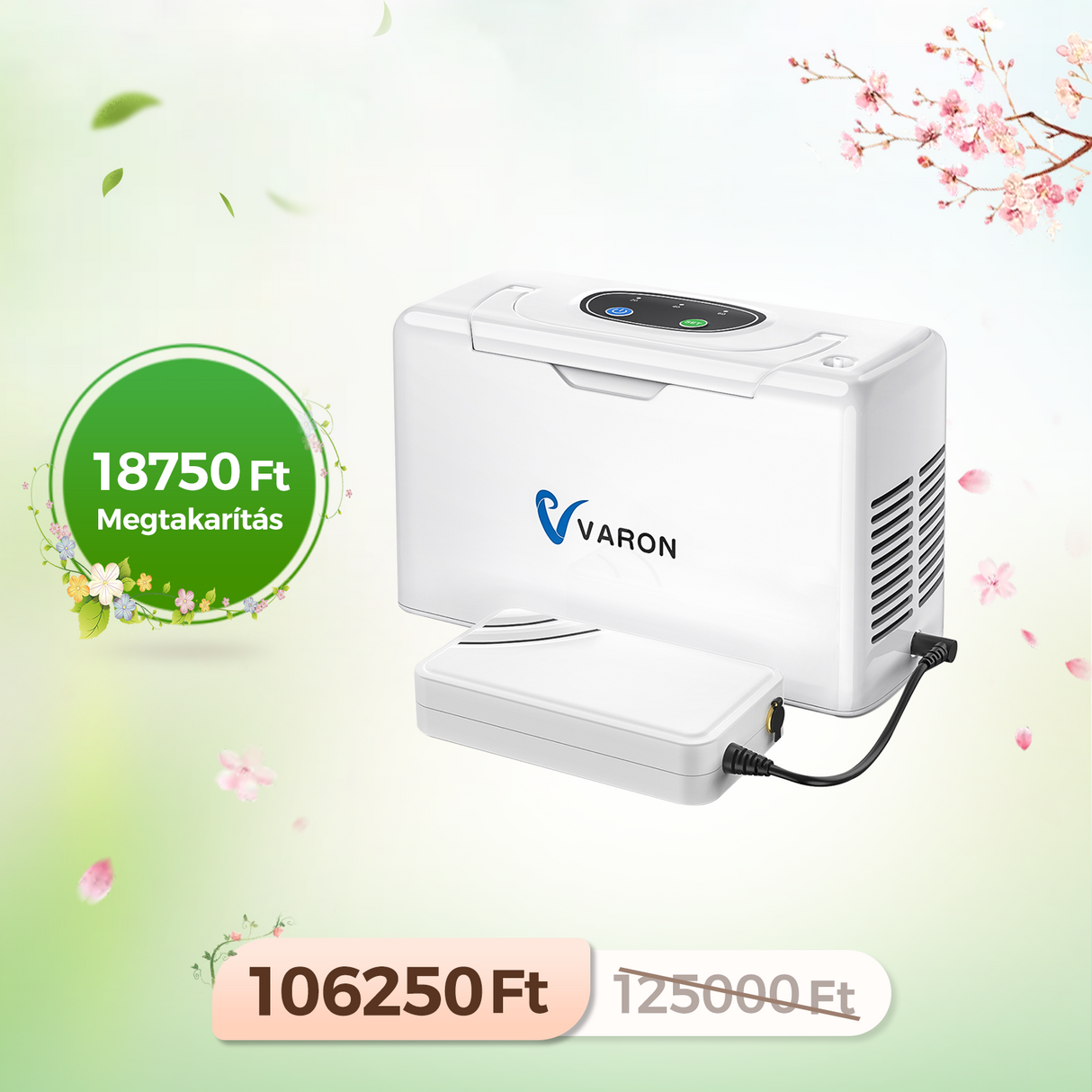 VARON VL-2 Light 3L/min Sauerstoffkonzentrator mit kontinuierlichem Durchfluss, CE-geprüft