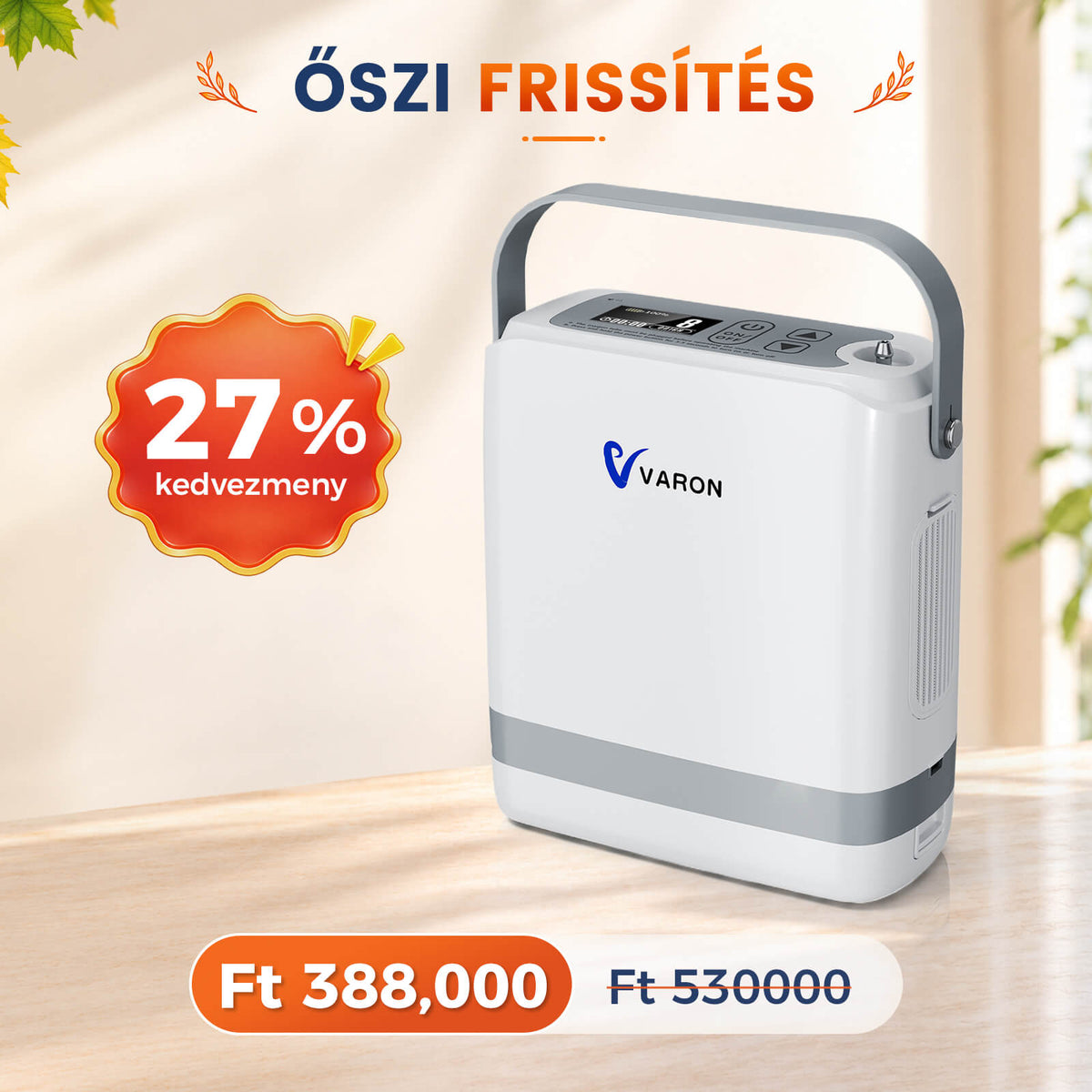 VARON VP-8G | Hordozhato oxigen koncentrator (1-8 beállítás)