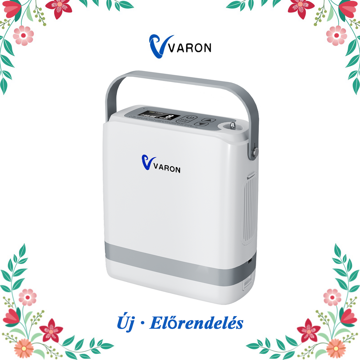 （Előértékesítés）VARON VP-8G | Hordozhato oxigen koncentrator (1-8 beállítás)