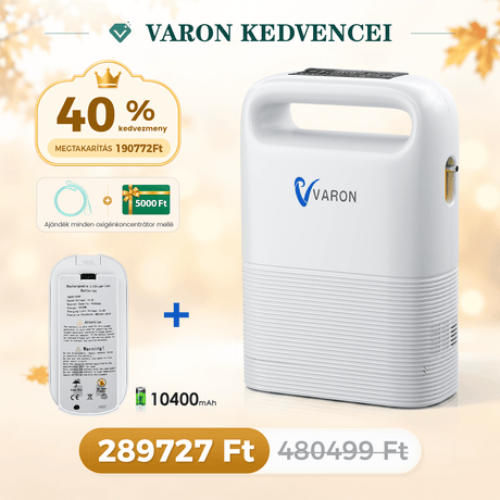 VARON VP-2 Pulse Portable Oxygen Concentrator | 93% Oxygen, Long Battery Life, CE Approved 