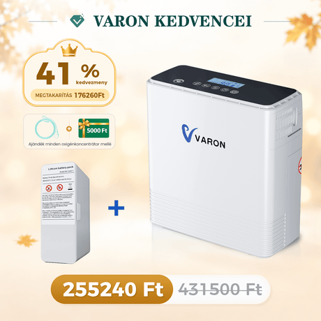 VARON VP-6 Continuous Portable Oxygen Concentrator | 1-6L/min Flow, CE Approval